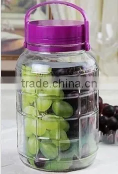 Large Glass Jar With Handle Glass Storage Jar photo-2