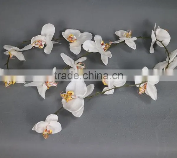 Artificial White Orchid Flower Garland for Window Display photo-2