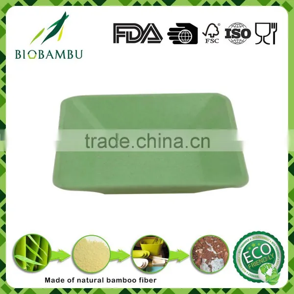 Biodegradable High Standard Top-selling Bamboo Fiber Powder Flower Pot Tray photo-3
