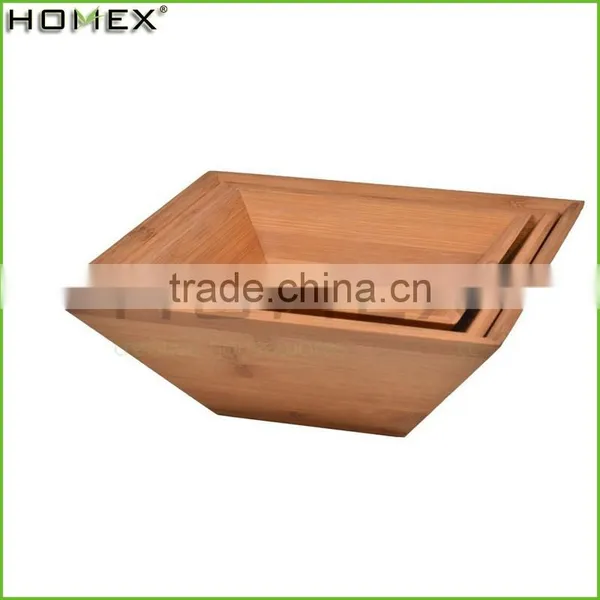 Best Selling Eco-friendly Square Bamboo Salad Bowl/Homex_Factory photo-2