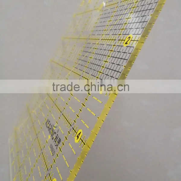 Kearing Brand 6.5"*6.5" Rigid Plastic Transplant Square Patchwork Ruler for Sewing Design#KPR65D photo-2