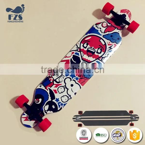HSJ242 Original Maple Wood Skateboard Longboard Made in China photo-4