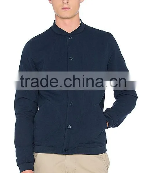 Botton Front Design Navy Blue Custom Jacket for Men Made in China Factory photo-2