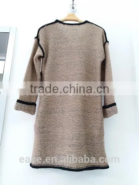 Factory Hot Sale Elegant Woman Grey Sweater Long Sleeve Cardigan Sweater For Ladies photo-2