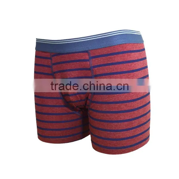 Comfortable Breathable Men Boxer Shorts Cotton Spandex Stripe Men's Underwear photo-2