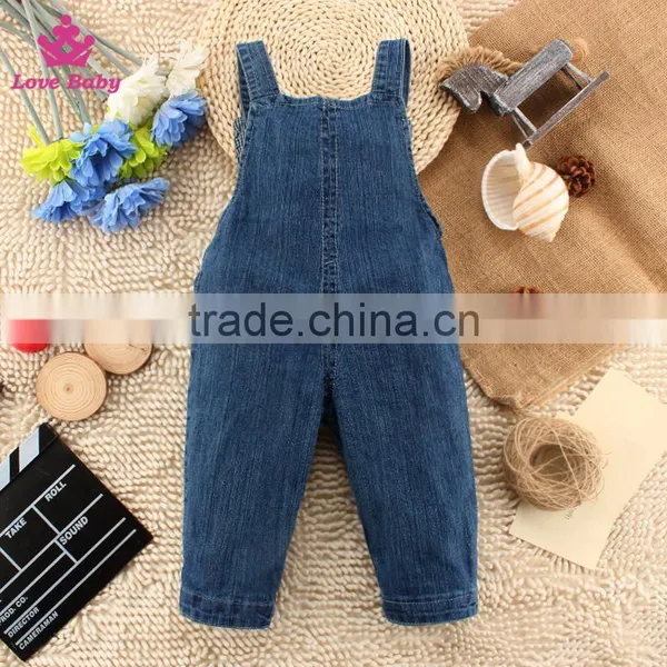 Wholesale Infants Jeans Cute Overalls Children Denim Overalls Baby Fashion Strap Jeans photo-3