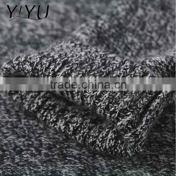 Fashion Winter Sweater Women Grey Rollneck Long Knit Cashmere Pullover photo-4
