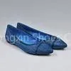 Custom Design OEM / ODM New Fashion Blue PU Ladies Flat Pumps Shoes With 1cm Heels