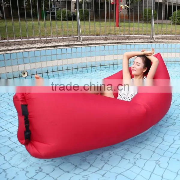 Outdoor Indoor Banana Shape Air Inflatable Waterproof Sofa/sleeping Bag/lounger With Headrest photo-2