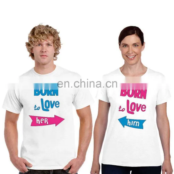 Top Selling Products in Stylish Fashion Custom Print Unisex or Lover's T-shirts 100% Cotton Matching Couple T Shirt photo-2