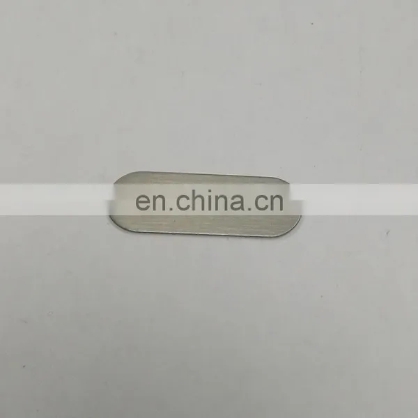 Round Corner Brushed Metal Clothing Plates