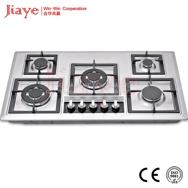 Kitchen Applaince SS 5 Burners Built-in Gas Hob for Cooking Use