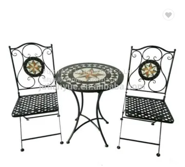Metal Outdoor Folding Table Coffer Table Round Table photo-4