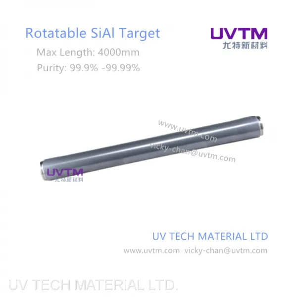 SiAl Target UVTM Alloy Target for Magnetron Sputter Coating SiO2 SiN4 Nano Thin Film