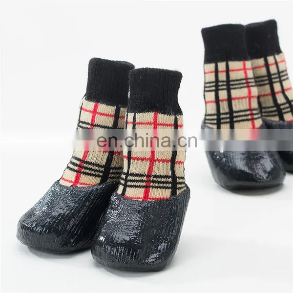 Wholesale Autumn and Winter New Dogs Outdoor Waterproof Socks Foot Pet Thin Non-slip Shoes