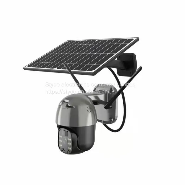 Styco Innovative PTZ Wireless Outdoor Solar Powered Wifi Security Battery IP Camera With Solar Panel Support 4G SIM Card photo-2