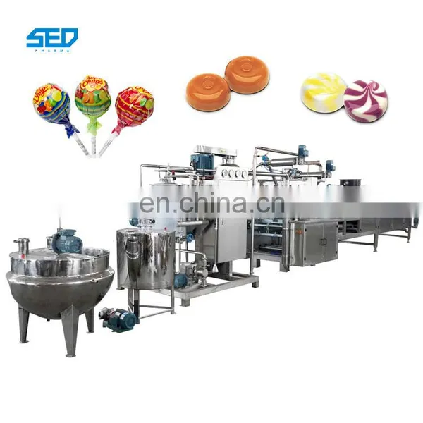 Automatic Small Hard Candy Making Machine Fruit Lollipop Candy Making Machine