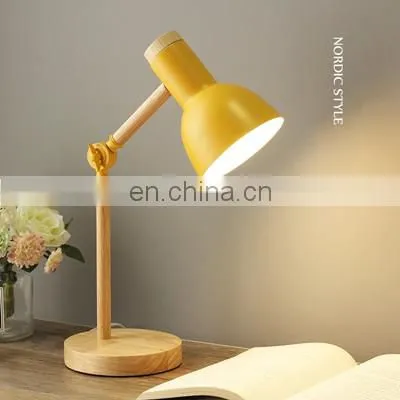 Nordic Colorful Wooden LED Table Lamp Study Bedroom Children Indoor Reading Wood LED Desk Lights photo-4