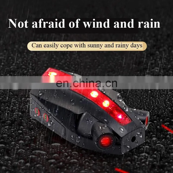 Bicycle Tail Light Beam Safety Warning Red Lamp Logo Projector Safety Rear Light photo-3