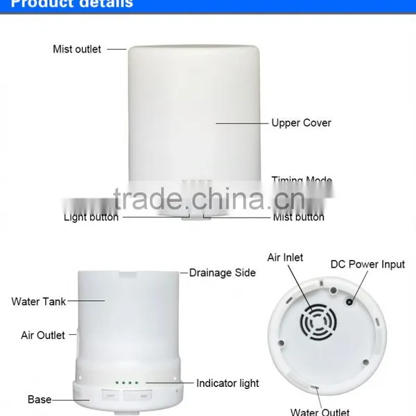 Led Tube Light Diffuser Lavender Diffuser Oil Air Purifier Aromatherapy Diffuser photo-4