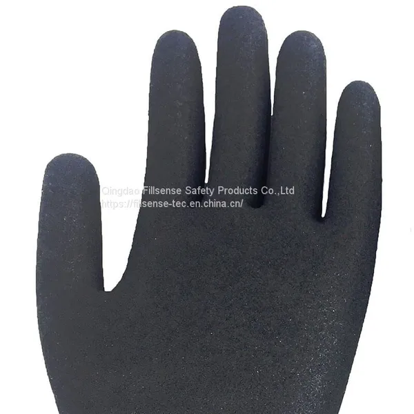 Anti Cut Level 5/C 13 Gauge UHMWPE(HPPE) Liner Nitrile Sandy Coated Cut Resistant Gloves photo-4