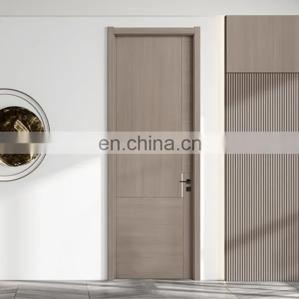 Economic House Apartment Door With 5mm MDF Board Hinged Interior Bedroom Door Painting Free MDF Door photo-4