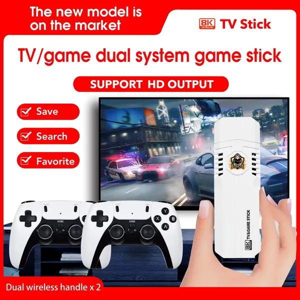 K8 Pro Game Stick tv Box 3d 4k Hd Retro Video Game Console Quad Core 64gb 40000 +games Wireless 2.4g Controller Retro Console photo-5