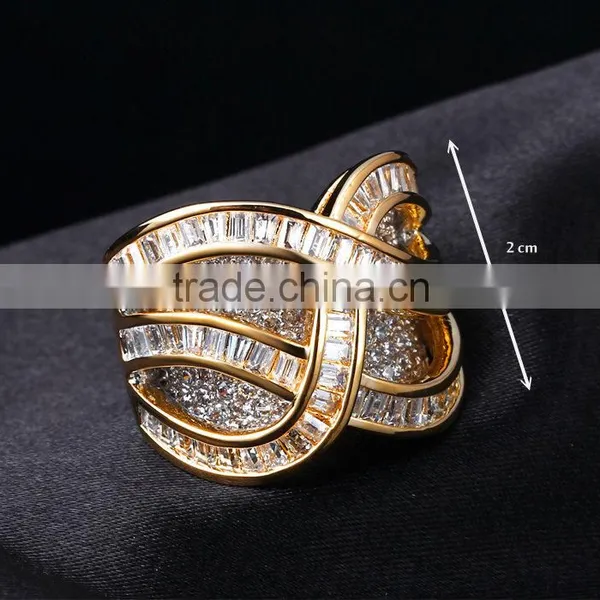 New Product 2017 Unique Jewelry Design 3D Look Zircon Channel Set Deluxe Lady Ring photo-6