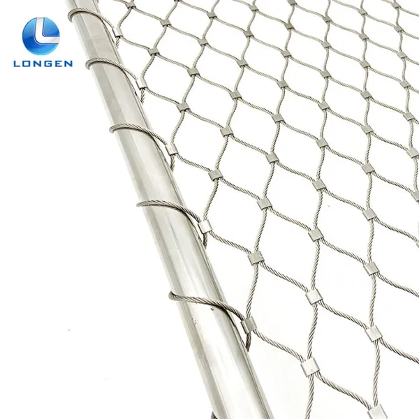 Wire Mesh Fence Ferrule Type Stainless Steel Wire Rope Mesh Cable Mesh