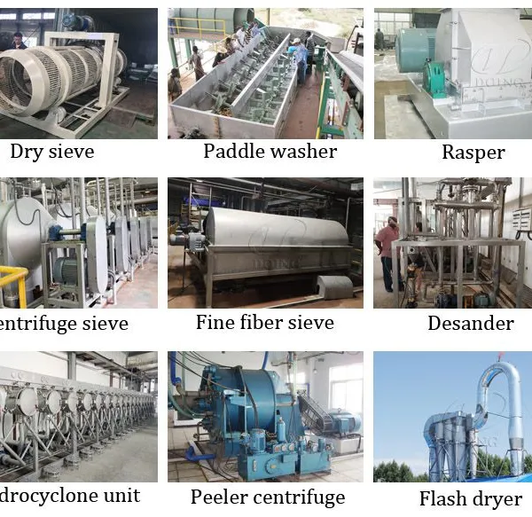 Cassava Tapioca Starch Extraction Facility Cassava Starch Making Machine Cassava Starch Grinding and Separating Machinery