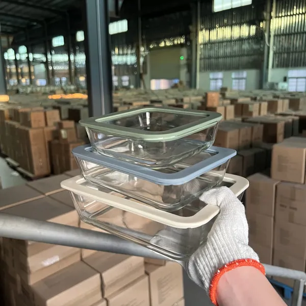 Fresh Keeping Glass Cover With Elastic Silicone Border Close Fit Design Dustproof Accessory For Kitchen Glass Food Box And Portable Bento Box photo-2