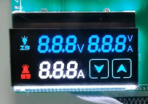 VA 7 Segment Monochrome LCD Panel LCD Display for For Electric Vehicle Dashboard LCD Display Manufactory
