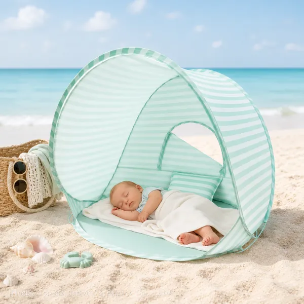 Pop Up Baby Tent With UV Protection, Portable Baby Beach Essentials, 35.4