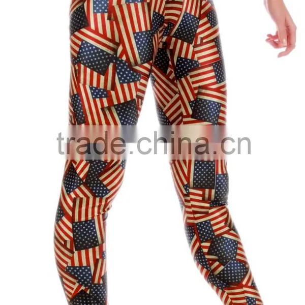 Thousand US American Flag Print Ladies Stretch Sexy Tight Flag Legging 2015 photo-5