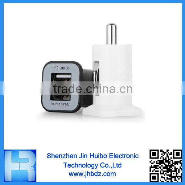 2013 Best Selling 5v 3100mA Micro Dual USB Auto/Vehicle Charger Suitable for Tablet PC By Jin Huibo