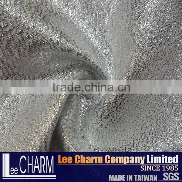 Silver and Golden Luxury Metallic Satin Fabirc photo-2