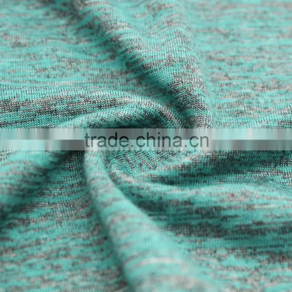 Grey Melange Polyester Viscose Spandex Jersey Fabric for Sweart Shirt photo-2