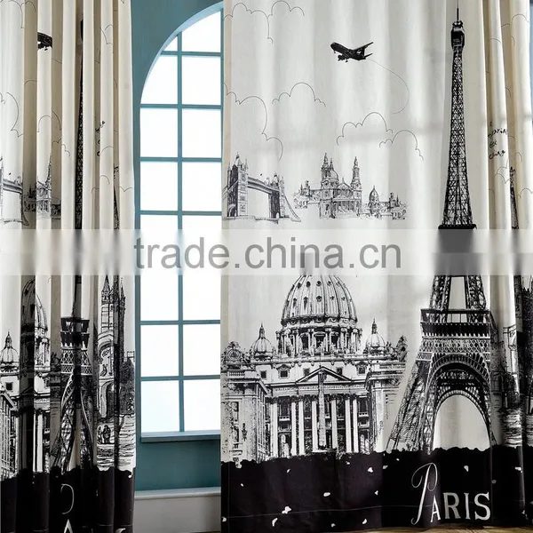 Contemporary and Contracted Cotton/Linen Shading Curtain Fabrics photo-3