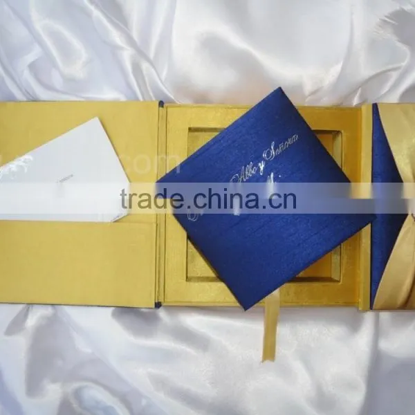 Blue Silk Invitation Box photo-2