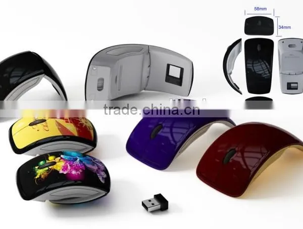 Laptop Folding Arc Wireless Gift Mouse With Nano Receiver photo-4