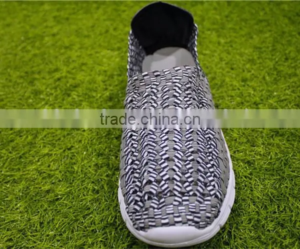 Grey Woven Slip-on Fashion Sports Shoes photo-2