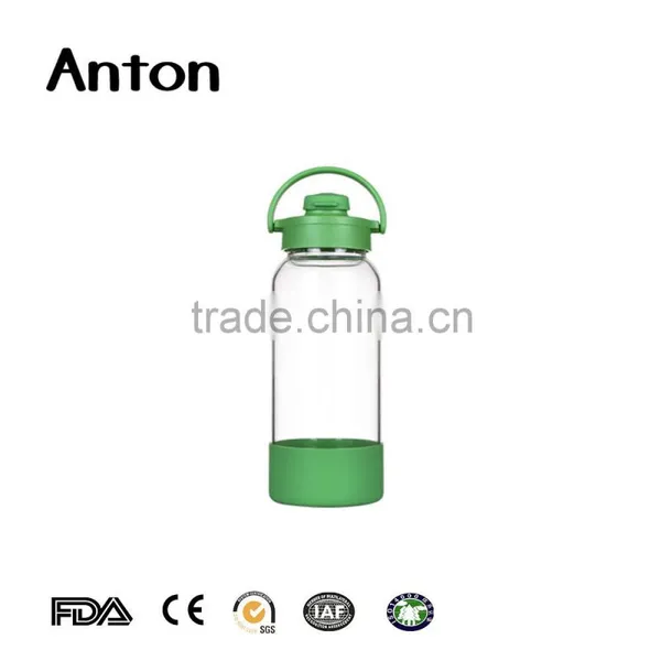 32oz High Quality Silicone Cap For Wholesale Glass Water Bottle With Handle photo-4