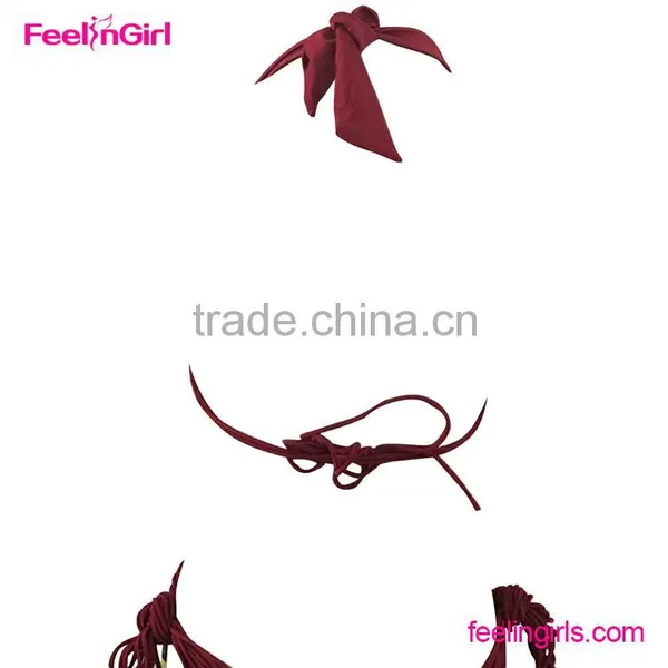 Dark Red Cheap Wholesale Brazilian Bikinis photo-3
