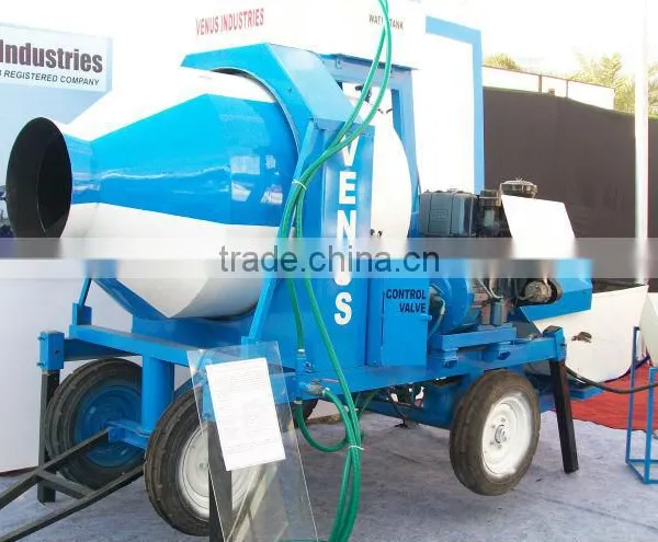 Reversible Concrete Mixer With Diesel Engine
