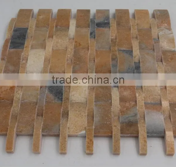 Brown Stone Mosaic Tiles photo-3