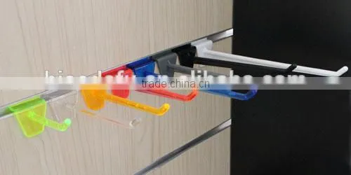 Wholesale Product Colorful Plastic Security Lock Slatwall Display Hooks Clothing Hook for Supermarket photo-3
