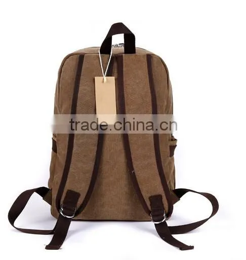 Amazon Functional Vintage Canvas Laptop Backpack For Travel photo-3