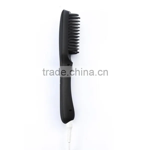 2016 New Arrival Professional Electric Hair Straightening Brush Anion Hair Straightner Brush Easy Hair Comb in Black photo-4