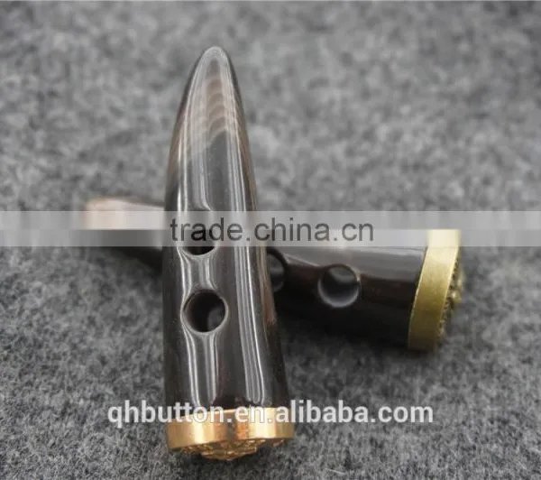HOT SALE CAFE RESIN HORN BUTTON SPECIAL METAL BOTTOM photo-3