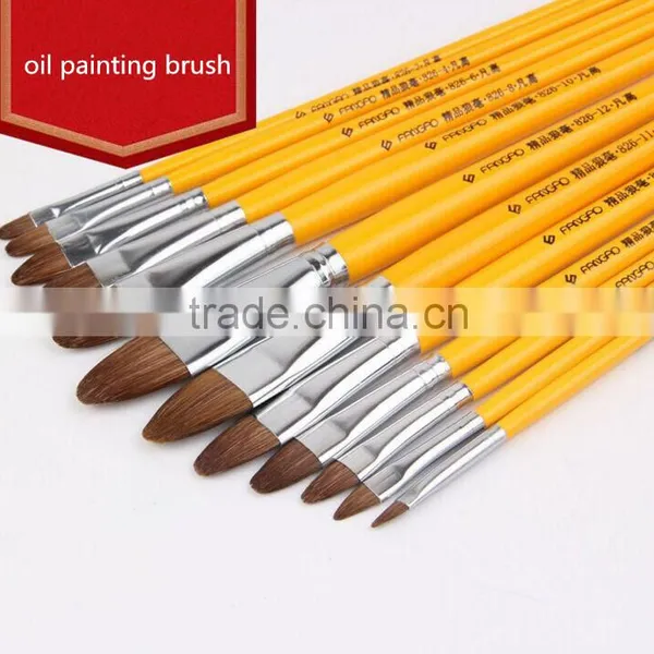 Nylon Hair Artist Paint Brush Set Watercolor Acrylic Oil Painting Art Painting Brush Handle Brush Oil Acrylic Brush photo-5
